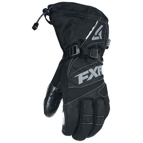 FXR Thinsulate Fuel Snowmobile Gloves Durable Waterproof Racing Black ...