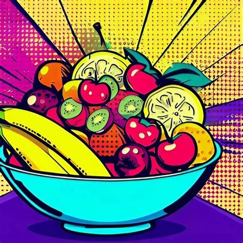 Pop art fruit bowl - Benjamin Ayars - Paintings & Prints, Abstract ...