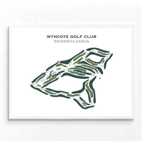 Wyncote Golf Club, PA Golf Course Map, Home Decor, Golfer Gift for Him ...