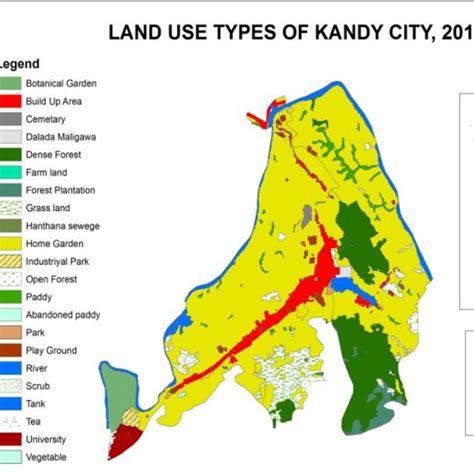 Map showing the land use types of Kandy City in 2010. Index Map A. Map ...