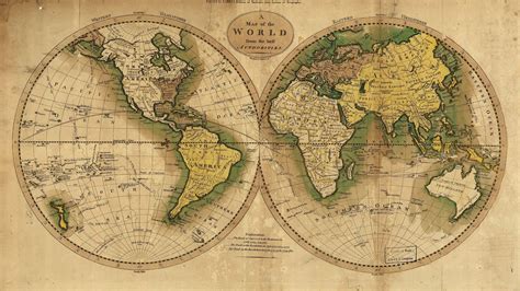 Vintage wallpaper, world map, history, ancient history, globe | World ...