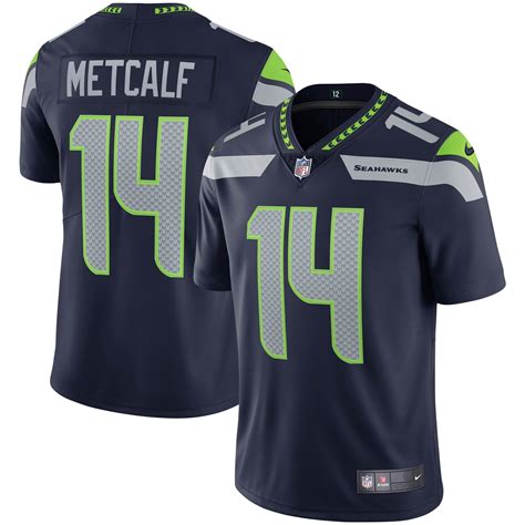 Men's Seattle Seahawks DK Metcalf Nike College Navy Vapor Limited Jersey