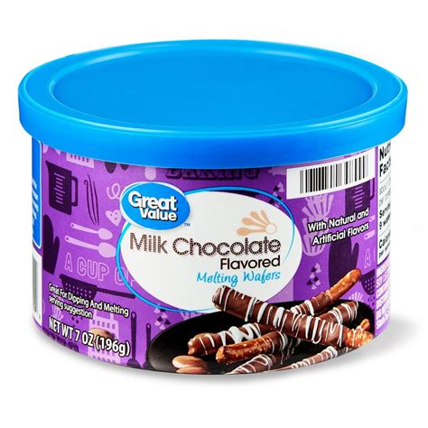 Great Value Milk Chocolate Flavored Melting Wafer, 7 oz - Walmart.com ...