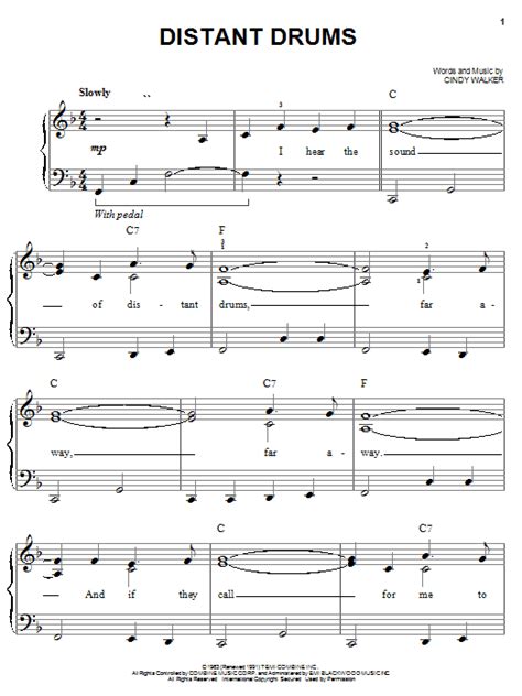 Jim Reeves 'Distant Drums' Sheet Music Notes, Chords, Score. Download ...