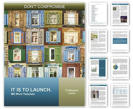 Colorful Old-Styled Windows Word Template & Design ID 0000017133 ...