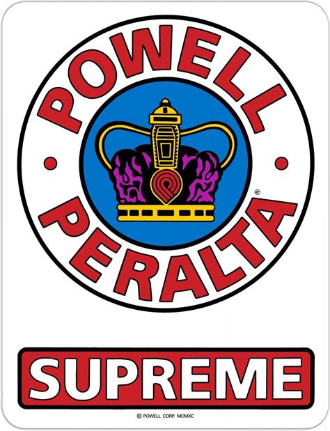 Powell Peralta Supreme OG Skateboard Sticker | Skateboard stickers ...