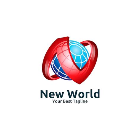 Premium Vector | New World Logo Template