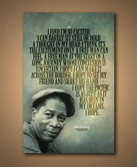 The SHAWSHANK REDEMPTION Red "I Hope" Quote Poster (12"x18") | The ...