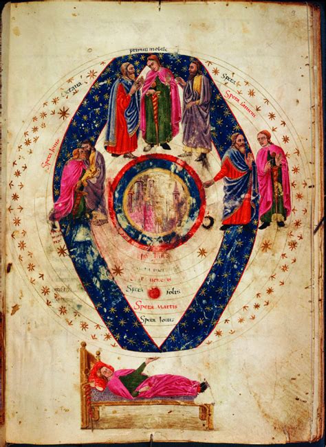 An illustration from a 15th-century Italian manuscript of Macrobius's ...