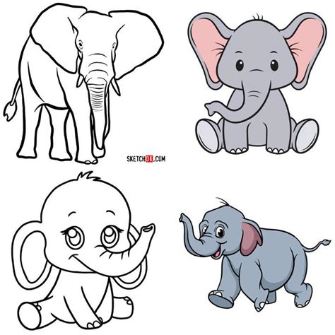 Top 101 + Easy to draw cartoon elephant - Delhiteluguacademy.com