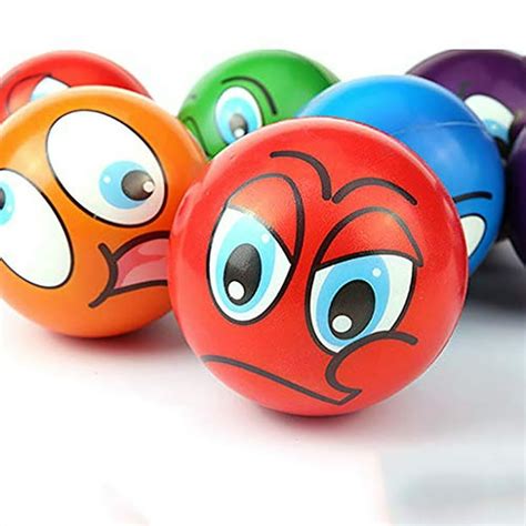 Mini Emoji Soft Foam Stress Balls (24 Balls Per Box) - Walmart.com ...