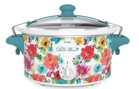 The Pioneer Woman Portable Slow Cooker, 6 Quart Capacity, Removable ...