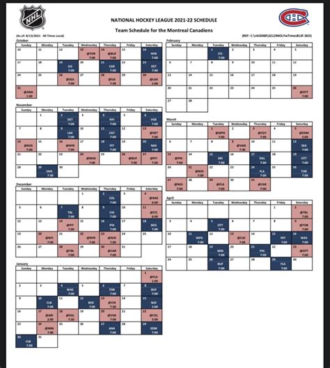 HF Habs: - Canadiens 2021-22 Schedule Released | Page 2 | HFBoards ...