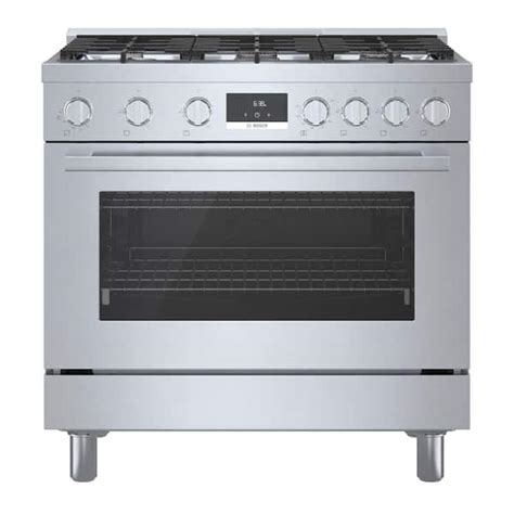 Bosch 800 Series 36 in. 3.5 cu. ft. Industrial Style Gas Range with 6 ...