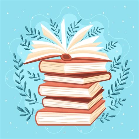 Free Vector | Hand drawn flat design stack of books illustration