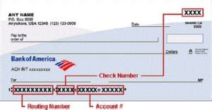 Bank of America Routing Number - California, Texas, New York, Florida