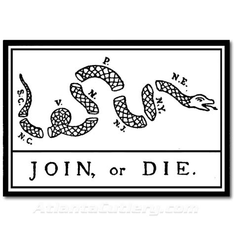 Join Or Die Flag | Atlanta Cutlery