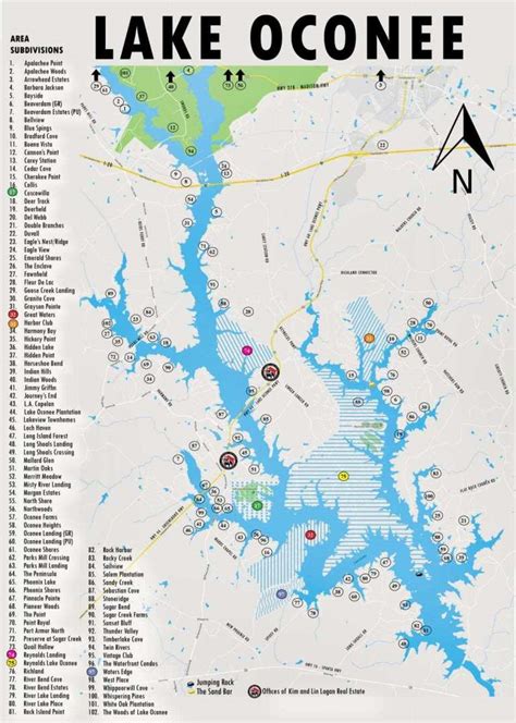 Lake Oconee Lake Map — H2O Adventures