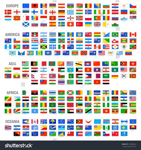 All Vector World Country Flags High Stock Vector (Royalty Free ...