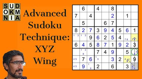 Advanced Sudoku Technique: XYZ Wing and how to spot them.(Hard Sudoku ...