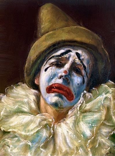 Original Oil Painting of Sad Colorful Clown Painting Art & Collectibles ...