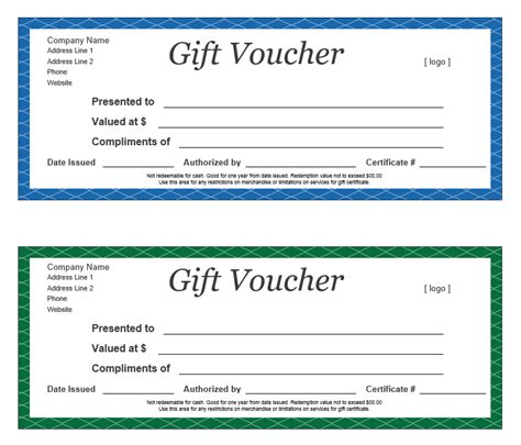 Printable Gift Voucher Template