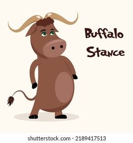 Buffalo Stance Cartoon Vector Illustration Graphic Stock Vector ...