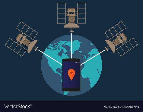 Gps global positioning system satellite phone Vector Image