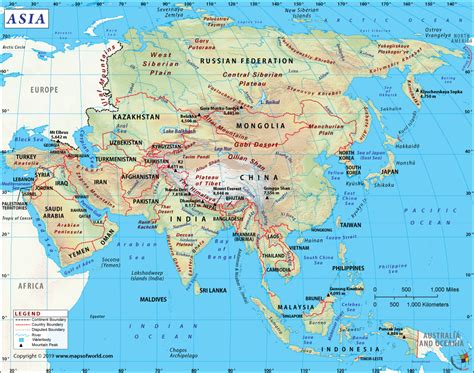 Map of Asia - Click on any Country for its Map and Information | Asia ...