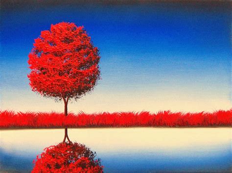 Bing Art by Rachel Bingaman: Red Tree Painting, Landscape Painting ...