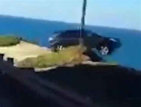 Car drives off California cliff, then disappears