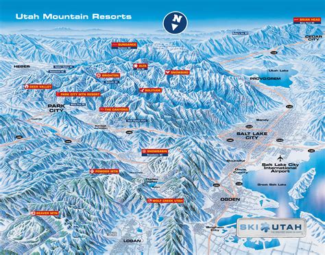 Utah mountain resorts Map • mappery