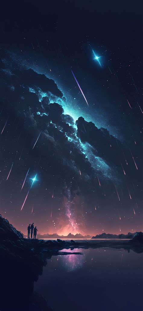 Starfalls in the Night Sky Wallpapers - Space Wallpaper for iPhone