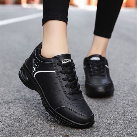 High Quality Korean Fashion Shoes For Women Running Sport White Black ...