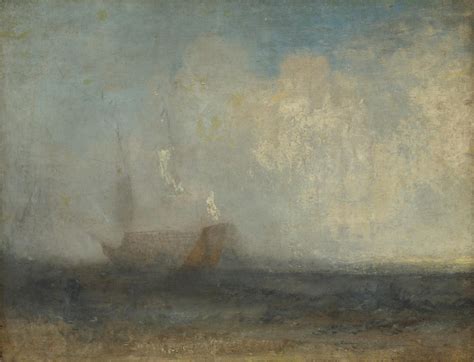 ‘Seascape with a Sailing Boat and a Ship’, Joseph Mallord William ...