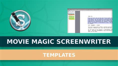 How To Use And Create Movie Magic Screenwriter Templates - YouTube