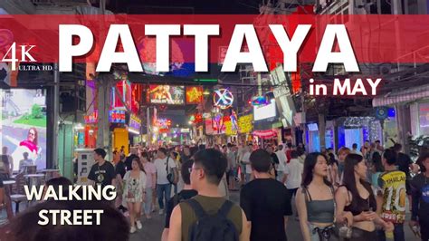 [4K 🇹🇭] Pattaya 2023 Walking Street Walking Tour: A Lot of People ...