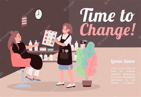 Premium Vector | Time to change banner flat design template