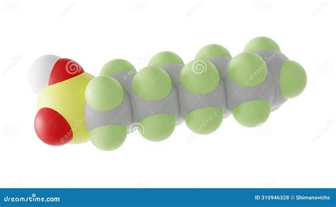 Perfluorooctanesulfonic Acid Molecule, Pfos, Molecular Structure ...