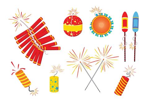 Diwali Fire Crackers Vectors 151737 Vector Art at Vecteezy