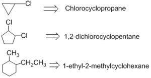 Alicyclic compounds: Cyclic aliphatic compounds