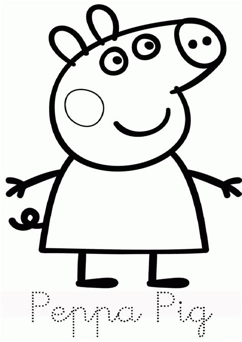 peppa pig swimming coloring page - Clip Art Library