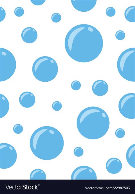 Light blue bubbles water drop on white background Vector Image