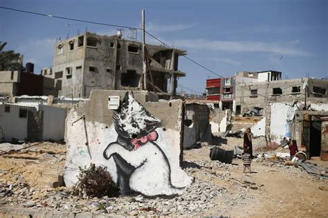 Banksy's Murals Turn Up In Gaza Strip : The Two-Way : NPR