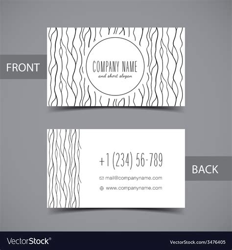 Business card front and back with abstract Vector Image