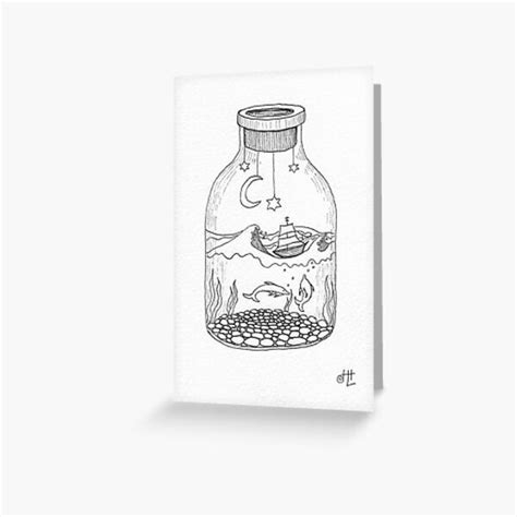 Ship in a Bottle by HeidiArts | Redbubble | Bottle, Bottle art, Art block