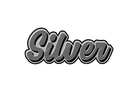 Premium Vector | Silver vector lettering template for card poster ...