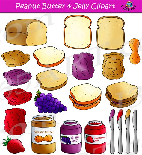 Peanut Butter And Jelly Sandwich Clip Art