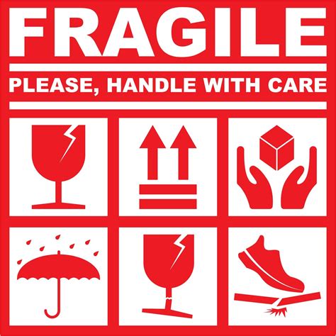 Printable Free Printable Fragile Sticker They Can Also Be Used To ...