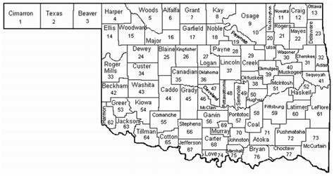 Oklahoma Counties Map With Names